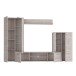 Wohnwand >BIG BANG< LED-Beleuchtung, 5 Türen, Sandeiche Dekor - 308,7x197,6x41,6cm (BxHxT)