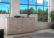 Sideboard >BIG BANG< 2 Türen, 4 Schübe, in Sandeiche  - 159,6x82,4x41,6cm (BxHxT)