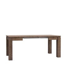 Kulissen-Esstisch >DINING< ausziehbar bis 180cm, Schlammeiche Dekor - 90/180x75,9x90,4cm (B/H/T)