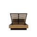 Bett >TULUZA< Liegefl. 160x200cm, Schwarz / Eiche Dekor - 165,5x98,5x206,3cm (B/H/T)