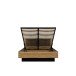 Bett >TULUZA< Liegefl. 160x200cm, Schwarz / Eiche Dekor - 165,5x98,5x206,3cm (B/H/T)