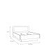 Bett >TULUZA< Liegefl. 140x200cm, Schwarz / Eiche Dekor - 145,5x98,5x206,3cm (B/H/T)