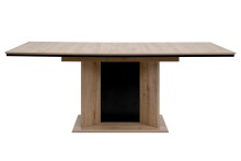 Esstisch >Varona< ausziehbar bis 200cm, Artisan Oak Dekor / Schwarz - 160/200x76x90 cm (B/H/T)