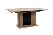 Esstisch >Varona< ausziehbar bis 200cm, Artisan Oak Dekor / Schwarz - 160/200x76x90 cm (B/H/T)