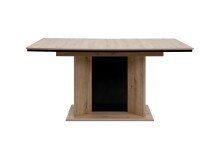 Esstisch >Varona< ausziehbar bis 200cm, Artisan Oak Dekor / Schwarz - 160/200x76x90 cm (B/H/T)