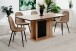 Esstisch >Varona< ausziehbar bis 200cm, Artisan Oak Dekor / Schwarz - 160/200x76x90 cm (B/H/T)