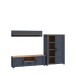 Wohnwand >BOHOL< (3-teilig) Riviera Eiche Dekor / Navy Eiche - 281,6x178,9x42cm (BxHxT)