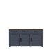 Sideboard >BOHOL< 3 Türen, 3 Schübe, Riviera Eiche / Navy Eiche - 166,1x87x42cm (BxHxT)