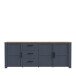 Sideboard >BOHOL< 3 Türen, 3 Schübe, Riviera Eiche / Navy Eiche - 220,8x87x42cm (BxHxT)