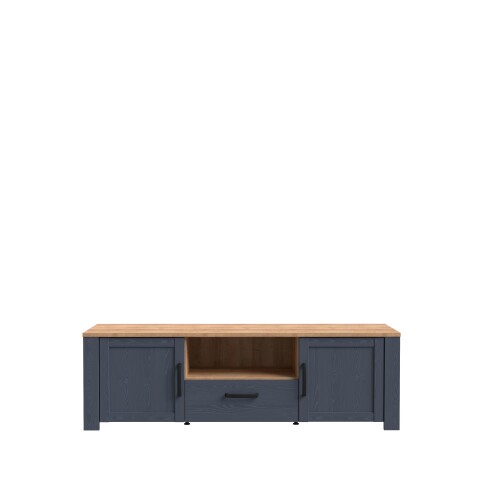 Lowboard >BOHOL< 2 Türen, 1 Schub, Riviera Eiche / Navy Eiche - 166,1x51,8x42cm (BxHxT)