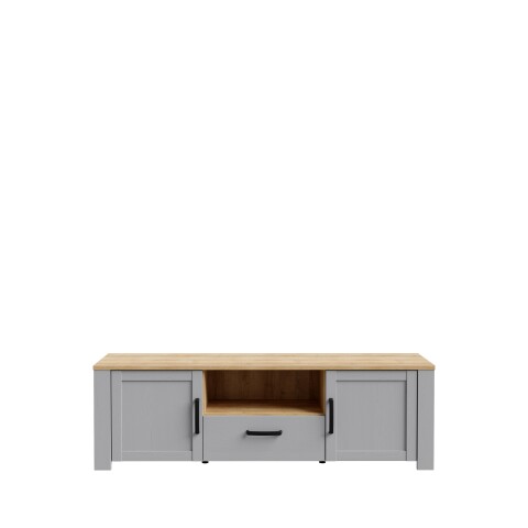 Lowboard >BOHOL< 2 Türen, 1Schub, Riviera Eiche / Eiche grau - 166,1x51,8x42cm (BxHxT)