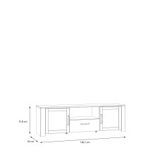 Lowboard >BOHOL< 2 Türen, 1Schub, Riviera Eiche / Eiche grau - 166,1x51,8x42cm (BxHxT)