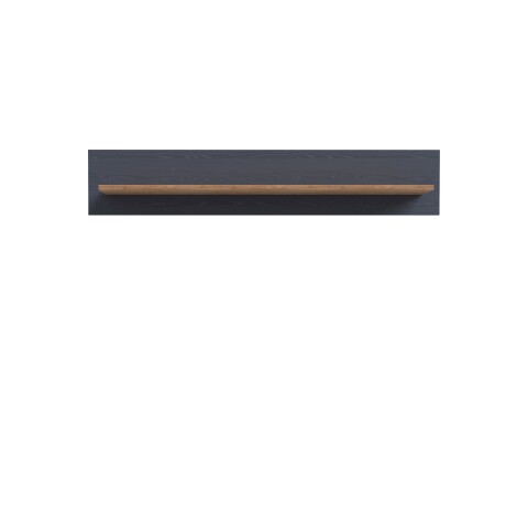 Wandboard >BOHOL< in Riviera Eiche Dekor / Navy Eiche - 160x29,6x21,9cm (BxHxT)