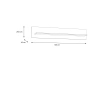 Wandboard >BOHOL< in Riviera Eiche Dekor / Eiche grau - 160x29,6x21,9cm (BxHxT)