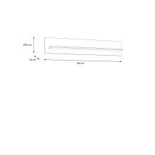Wandboard >BOHOL< in Riviera Eiche Dekor / Eiche grau - 160x29,6x21,9cm (BxHxT)