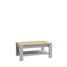 Couchtisch >BOHOL< in Riviera Eiche Dekor / Eiche grau - 100x45,7x60cm (BxHxT)