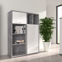 Stauraumregal >CANMORE< 2 Türen, Betonoptik...