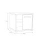 NAchtkommode >CANMORE< 1 Tür, Beonoptik grau / Weiß Hochglanz - 44,8x41,5x41,5cm (B/H/T)