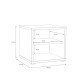 NAchtkommode >CANMORE< 1 Tür, Beonoptik grau / Weiß Hochglanz - 44,8x41,5x41,5cm (B/H/T)