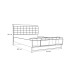 Stauraumbett >JAKOBINA< 160x200cm, Stabeiche Dekor/ Schwarz Eiche - 167,4x119,7x234,cm (B/H/T)