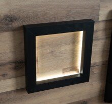 Nachtkonsole >JAKOBINA< (2er-Set), LED, Stabeiche / Schwarz Eiche - 54,7x119,7x41,1cm (B/H/T)