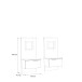 Nachtkonsole >JAKOBINA< (2er-Set), LED, Stabeiche / Schwarz Eiche - 54,7x119,7x41,1cm (B/H/T)