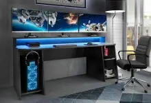 Gamingtisch >TEZAUR< LED-Wechselbeleuchtung,...
