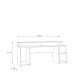 Gamingtisch >TEZAUR< LED-Wechselbeleuchtung, Fächer, schwarz matt - 200x91,1x72cm (B/H/T)