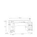 Gamingtisch >TEZAUR< LED-Wechselbeleuchtung, Fächer, schwarz matt - 200x91,1x72cm (B/H/T)