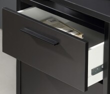 Gamingtisch >TEZAUR< LED-Wechselbeleuchtung, Schub,Tür, schwarz - 160x91x72cm (B/H/T)