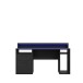 Gamingtisch >TEZAUR< LED-Wechselbeleuchtung, Schub,Tür, schwarz - 160x91x72cm (B/H/T)