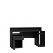 Gamingtisch >TEZAUR< LED-Wechselbeleuchtung, Schub,Tür, schwarz - 160x91x72cm (B/H/T)