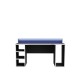 Gamingtisch >TEZAUR< LED-Wechselbeleuchtung, Fächer, schwarz/ weiss - 160x91,1x72cm (B/H/T)