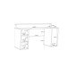 Gamingtisch >TEZAUR< LED-Wechselbeleuchtung, Fächer, schwarz/ weiss - 160x91,1x72cm (B/H/T)