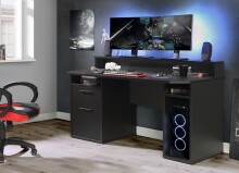 Gamingtisch >TEZAUR< Schublade,Tür, 4...