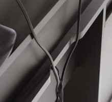 Gamingtisch >TEZAUR< Schublade,Tür, 4 Fächer, schwarz - 160x91x72cm (B/H/T)