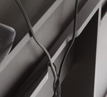 Gamingtisch >TEZAUR< Schublade,Tür, 4 Fächer, schwarz - 160x91x72cm (B/H/T)
