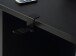 Eckschreibtisch>TEZAUR< Gamingtisch, LED-Wechselbeleuchtung, schwarz - 200x91,1x125,4cm B/H/T