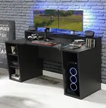 Gamingtisch >TEZAUR< 5 Fächer, 2 Böden,...