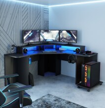 Eckschreibtisch >TEZAUR< Gamingtisch,...