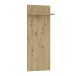 Garderobenpaneel >TULUZA< 4 Haken, Stange, Ablage, Artisan Eiche Dekor - 59,7x155x27,5cm (B/H/T)