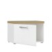 Schuhbank >TULUZA< 1 Tür, Weiss / Artisan Eiche Dekor - 60,3x40,8x43,4cm (BxHxT)