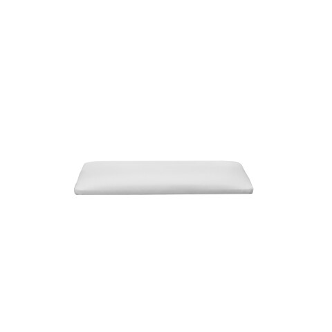 Polsterauflage >TULUZA< für Schuhbank, Kunstleder weiss - 59,9x5x40,8cm (B/H/T)