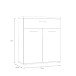 Kommode >WINNIE< 1 Schub, 2 Türen, weiss / Sonoma Eiche Dekor - 79,9x93x34,8cm (B/H/T)