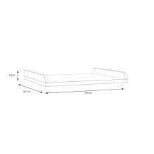 Wickelaufsatz >WINNIE< für Kommode, in Sonoma Eiche Dekor - 79,9x92x65,7cm (B/H/T)
