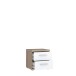 Nachtkommode >WINNIE< 2 Schubladen, Sonoma Eiche Dekor / weiss - 37,6x38,6x34,7cm (BxHxT)