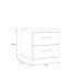 Nachtkommode >WINNIE< 2 Schubladen, Sonoma Eiche Dekor / weiss - 37,6x38,6x34,7cm (BxHxT)