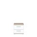 Nachtkommode >WINNIE< 2 Schubladen, Sonoma Eiche Dekor / weiss - 37,6x38,6x34,7cm (BxHxT)