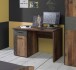 Schreibtisch >WINNIE< 1 Schub+Tür, Old-Wood Vintage Dekor / Betonoptik - 110x76,3x60cm B/H/T