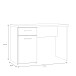 Schreibtisch >WINNIE< 1 Schub+Tür, Old-Wood Vintage Dekor / Betonoptik - 110x76,3x60cm B/H/T